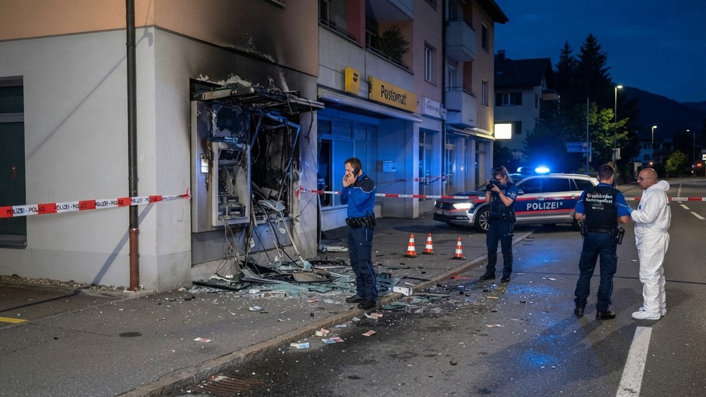 Graubünden Kantonu'nda ATM'yi patlatıp paralarla kaçtılar