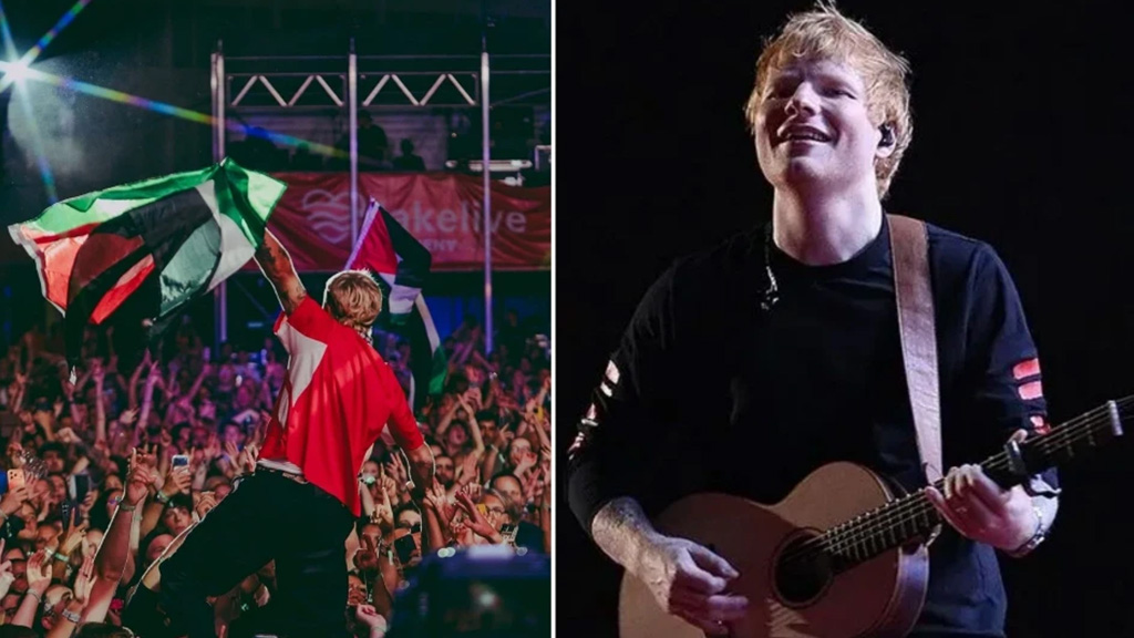 Ed Sheeran Turnesinde Filistin Protestosu