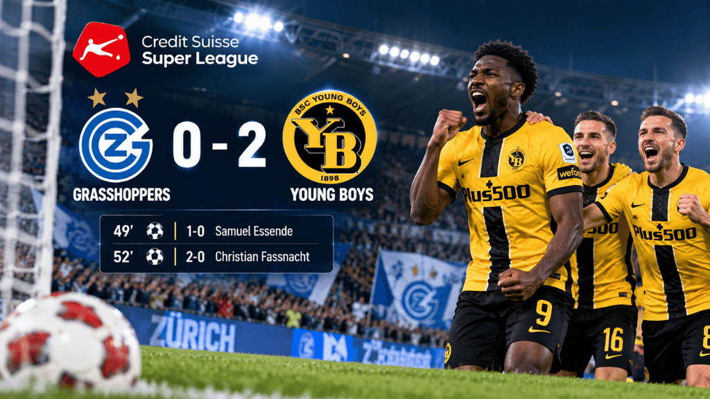 Young Boys, Grasshoppers'ı Üç Dakikada Yıktı