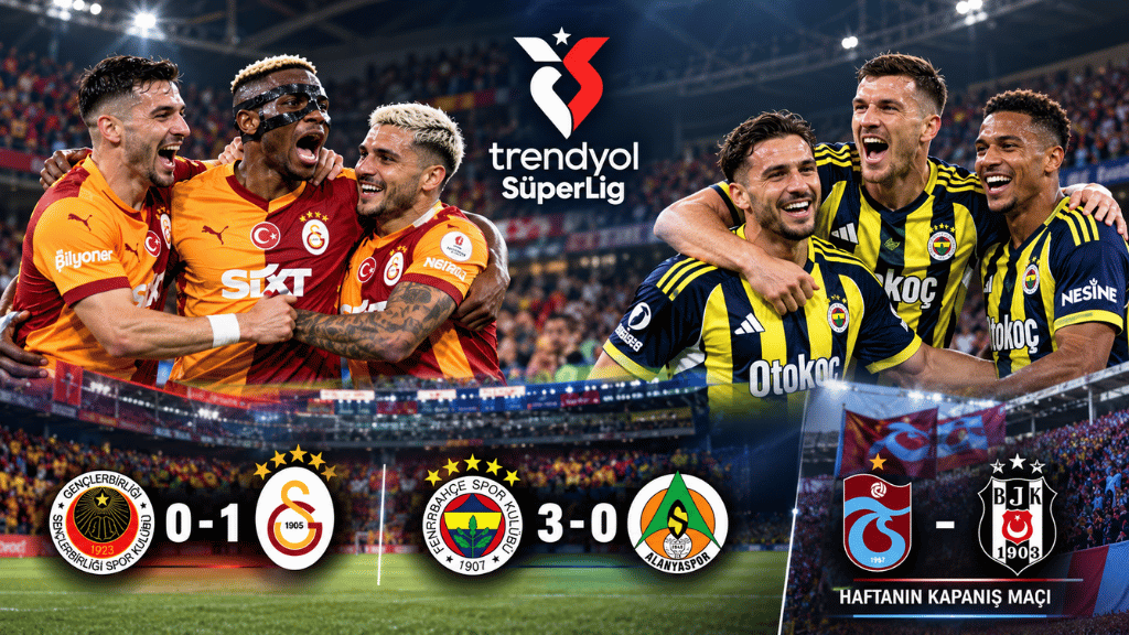 Süper Lig'de Galatasaray ve Fenerbahçe Kazandı