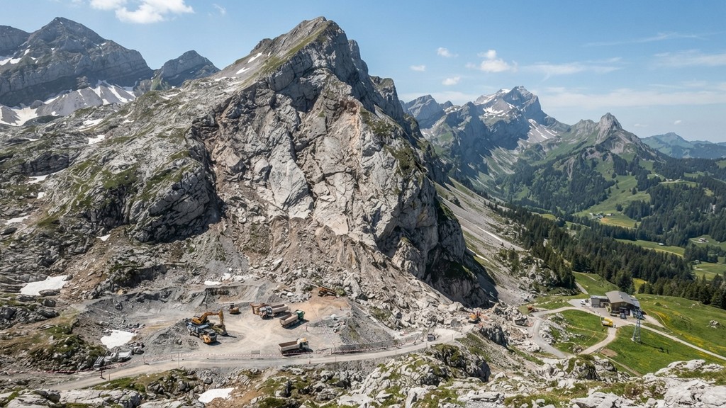 Säntis’te büyük kaya düşmesi riski