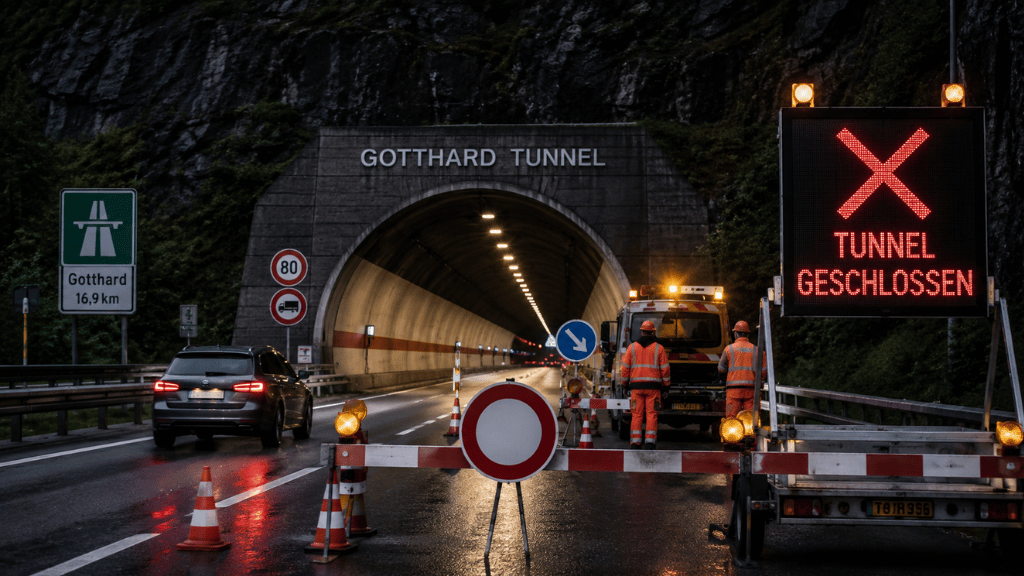 Gotthard Tüneli belirli gecelerde trafiğe kapanacak