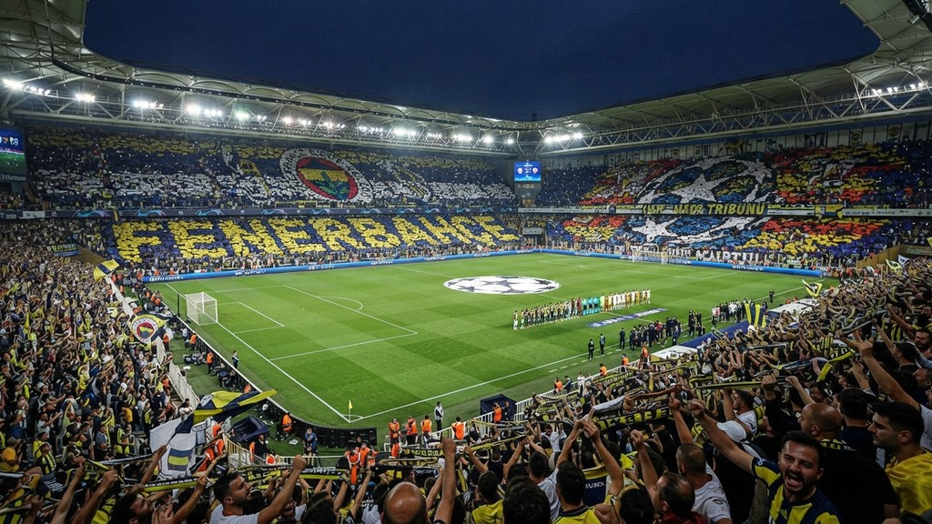 Fenerbahçe Roma Maçında Muhteşem Koreografi