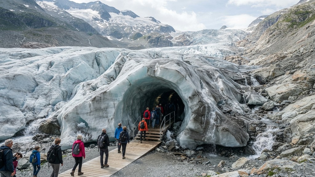 İsviçre’nin ünlü Rhone Buzulu’ndaki turistik mağara kapatılacak