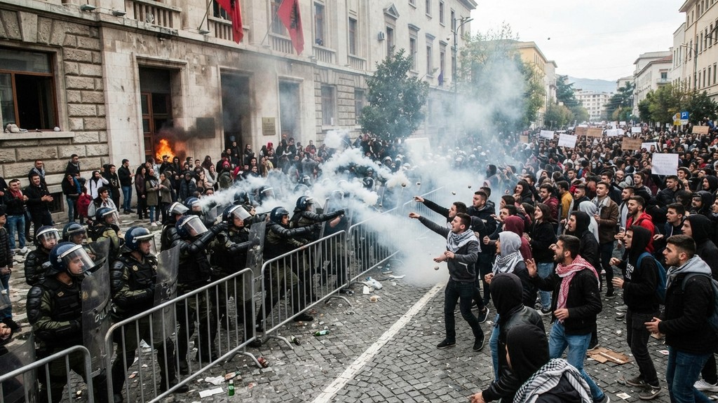 Arnavutluk'ta Öğrenciler Başbakan Rama'nın İstifasını İstiyor