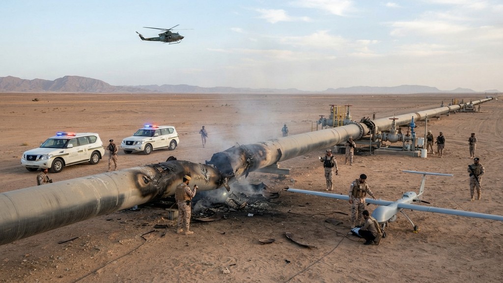 Suudi Arabistan'da Petrol Hattına Saldırı